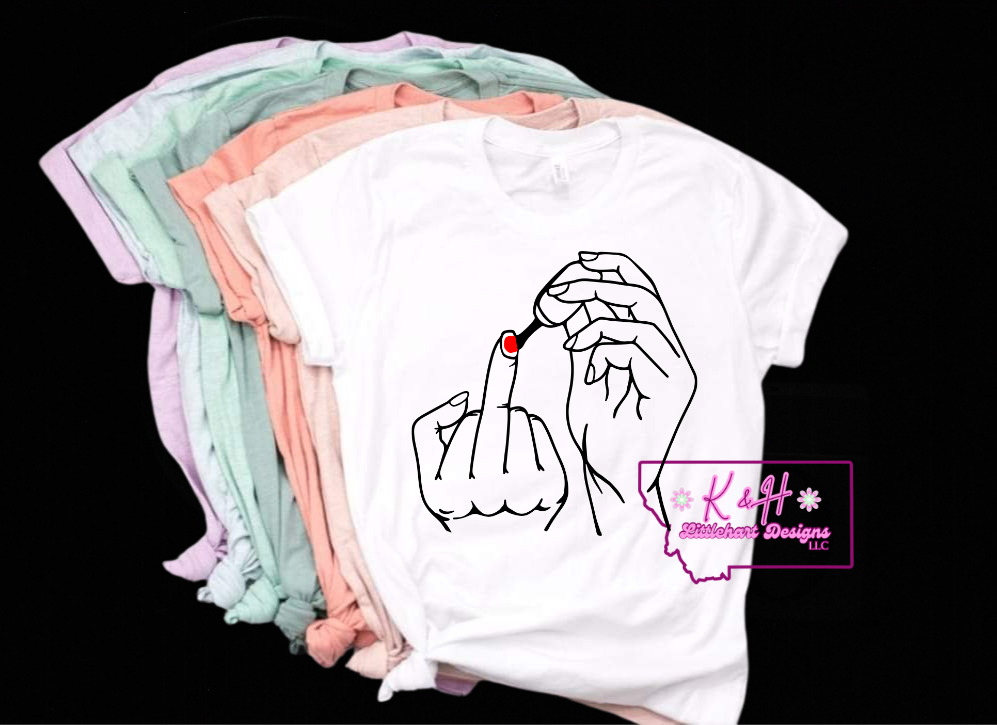 pretty middle finger